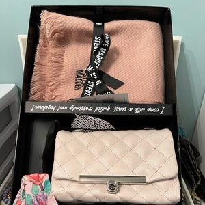 New in the box with tags! Steve Madden designer bag, scarf and tie!